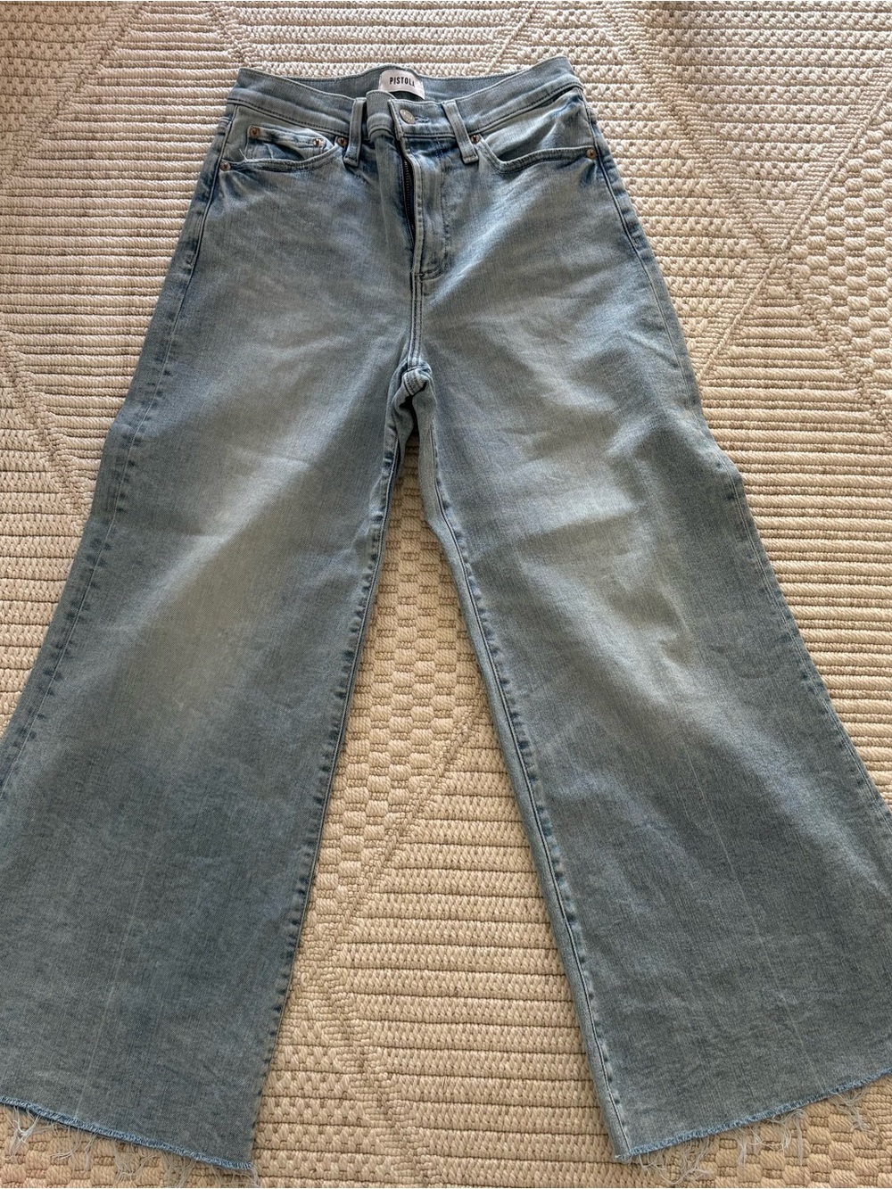 Pistola Light Wash Wide Leg Jeans